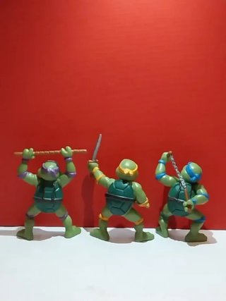 3 Figuras Tortugas Ninja 1988