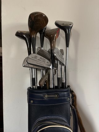 Juego Palos Golf Mujer Bolsa Cuero Vintage