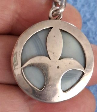 Colgante con cadena de Plata y Ágata veteada