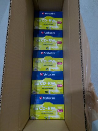 5 Packs de 10 CD-RW Verbatim