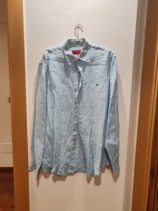 Camisa Carolina Herrera cuadros azul XL