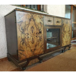 Aparador Art Déco años 30 en raíz de nogal
