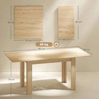 Mesa Comedor Extensible 140-180cm 6-8 Personas