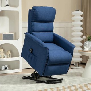 Sillón Relax Elevador Eléctrico Reclinable Azul