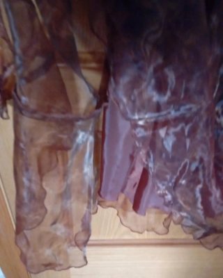 Vestido de fiesta marrón