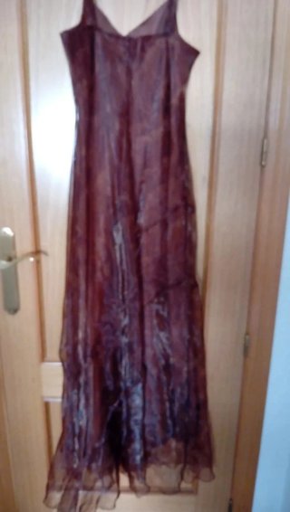 Vestido de fiesta marrón