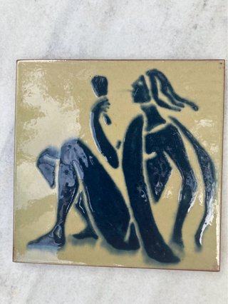 Set de 2 Azulejos Decorativos Pintados