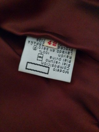Cazadora de piel granate para mujer