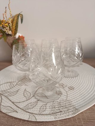 Conjunto 6 copas cristal tallado