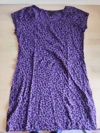 Camiseta larga leopardo morada y negra Talla 36