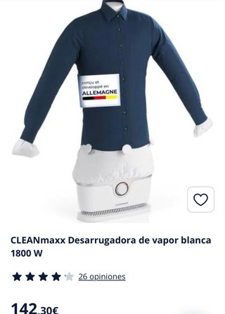 Desarrugadora de Vapor CLEANmaxx 1800W