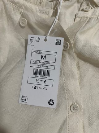 Blusa cruda manga corta talla M