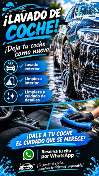 Servicio de lavado para tu coche