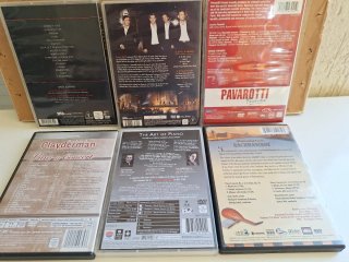 DVDs Il Divo, Pavarotti, Clayderman, Rachmaninov