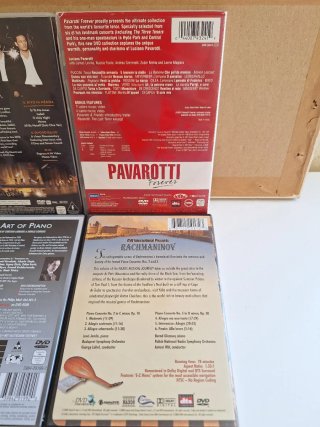DVDs Il Divo, Pavarotti, Clayderman, Rachmaninov