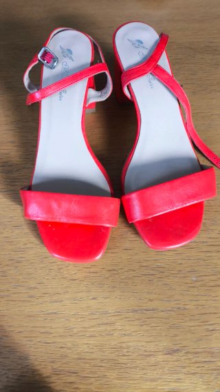 Sandalias Rojas de Tacón