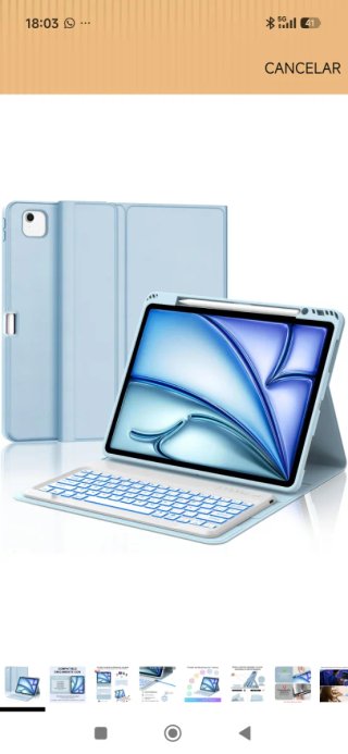 Funda Teclado iPad Pro 12.9 2018-2022