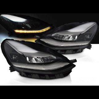 Faros LED Negros para Tesla Model 3 (2017–2023)