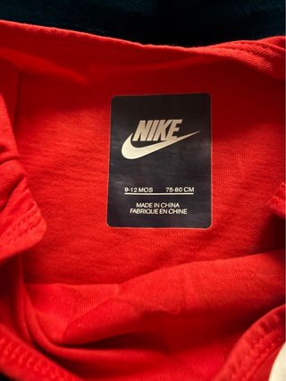Camiseta bebé Nike 9-12 meses