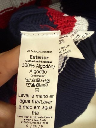 Jersey Carolina Herrera Azul Talla S