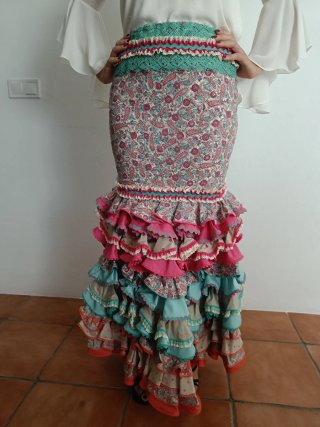 Falda Flamenca Multicolor