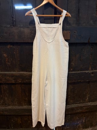 Oysho Jean blanco jumpsuit / overall Talla S