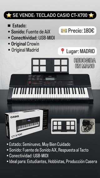 Teclado Casio CT-X700