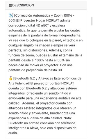 Proyector Horlat 4K Android TV 28000 Lúmenes