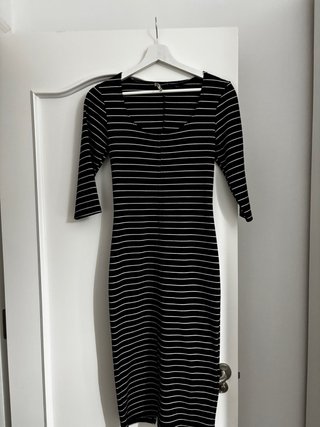 Vestido de Rayas Blanco y Negro