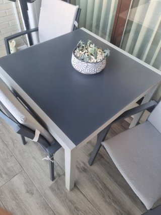 Mesa de Terraza Extensible Gris