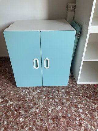 Estantería Infantil Blanca y Azul