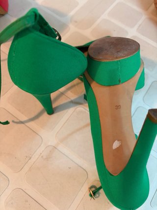 Zapatos de fiesta plateados tacón ancho varios mod