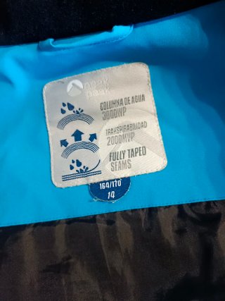 Anorak Azul con Detalles en Verde