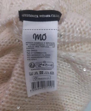 Conjunto de Gorro e Cachecol Bege