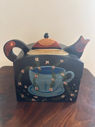 Caja de Infusiones de Madera Vintage