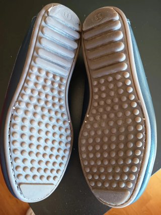 Mocasines de Piel Azul Daf. Talla 33