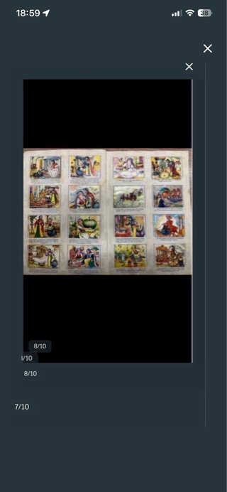 Álbum Cromos Caperucita Roja Pulgarcito Cenicienta