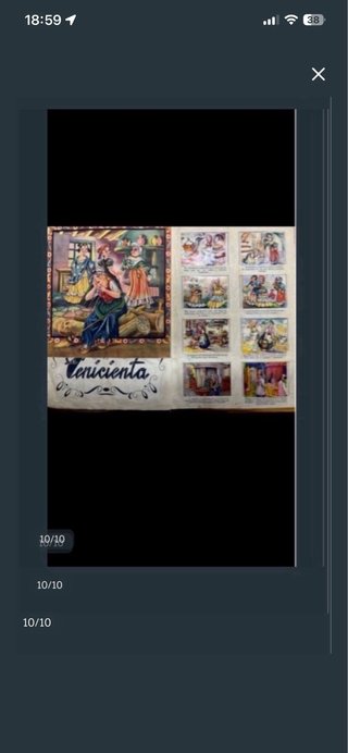 Álbum Cromos Caperucita Roja Pulgarcito Cenicienta