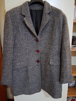 Cappotto corto donna vintage grigio