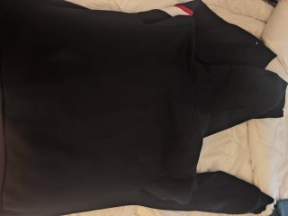 Sudadera Tommy Hilfiger Negra con Rayas Rojas