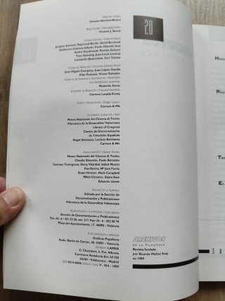 Archivos de la Filmoteca nº20 · Revista de cine