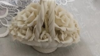 Cesto Decorativo Rose Marmo Albastro