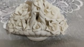 Cesto Decorativo Rose Marmo Albastro