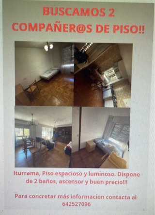 Alquiler habitacion de piso, en Iturrama, Pamplona