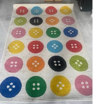 Alfombra Ikea Botones Multicolor