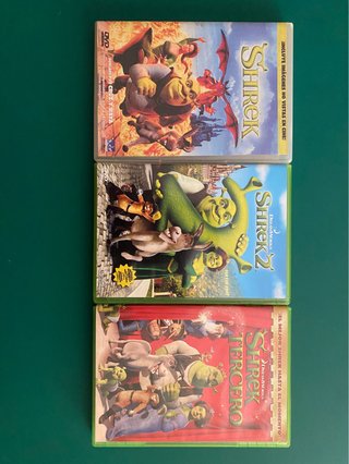 Pack 3 DVDs Shrek 1, 2 y 3