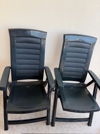 Set de 2 Sillones Plegables de Jardín