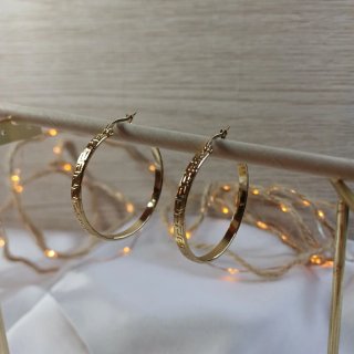 Pendientes de Aro con Greca Chapados en Oro