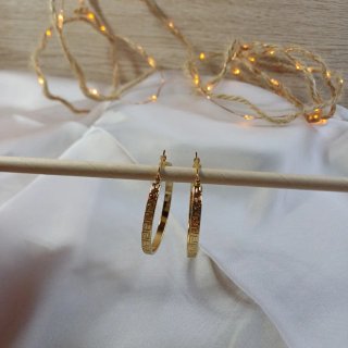 Pendientes de Aro con Greca Chapados en Oro