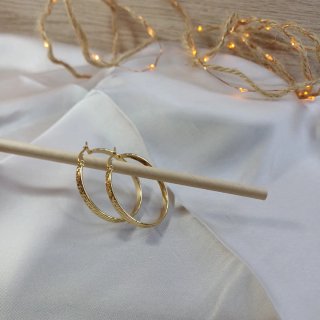 Pendientes de Aro con Greca Chapados en Oro